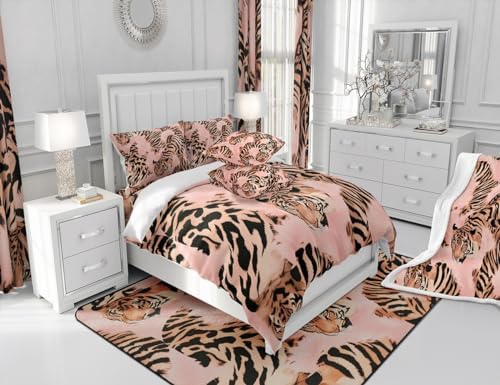 Feelyou Tiger Duvet Cover Set 3Pcs Full Size 1