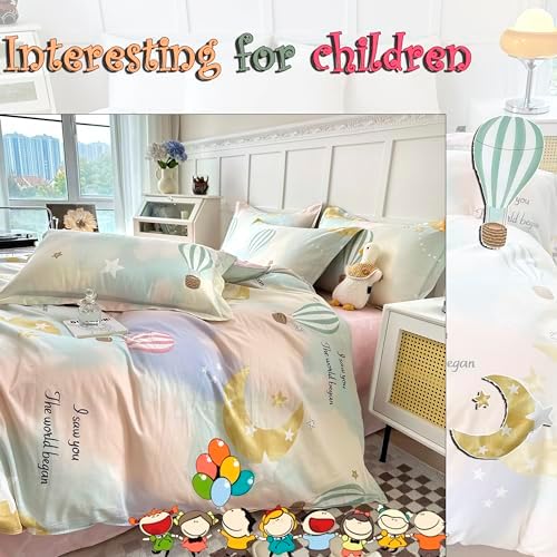 MorroMorn 3PCS Pink Duvet Cover Set for Kids