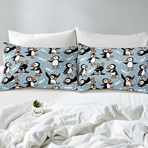 Cute Puffin Duvet Cover Set for Kids