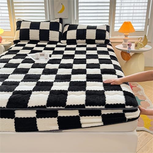 Velvet Flannel Bed Sheet with Deep Pocket for King Mattress