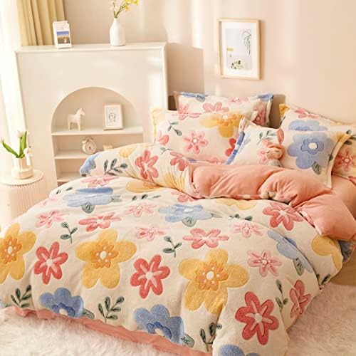 Pink Duvet Cover Queen Size Kawaii Bunny Bedding Set