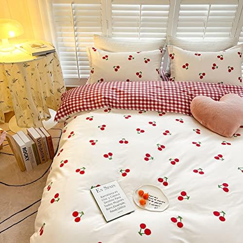 BlueBlue Cherry Duvet Cover Set Queen
