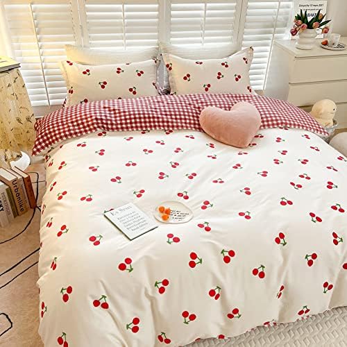 BlueBlue Cherry Duvet Cover Set Queen