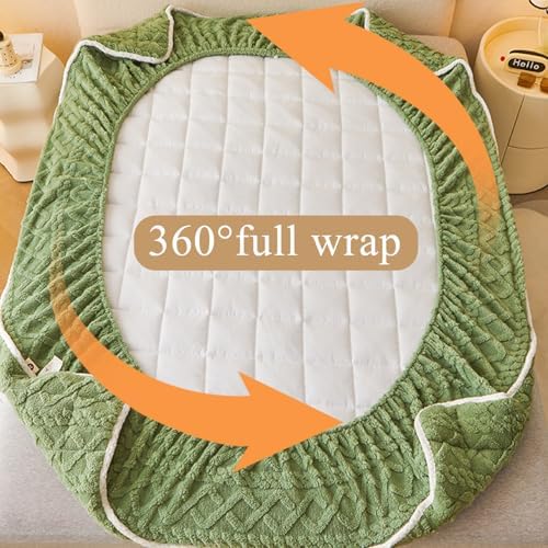 Velvet Mattress Cover with 360 Elastic Band - Purple 120x200cm