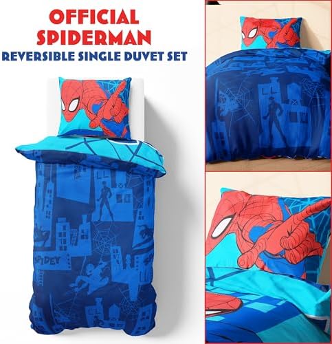 Marvel Spiderman Duvet Cover Set for Kids Single Bed 1