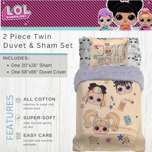 Franco LOL Surprise Kids Duvet Cover Set with Sham