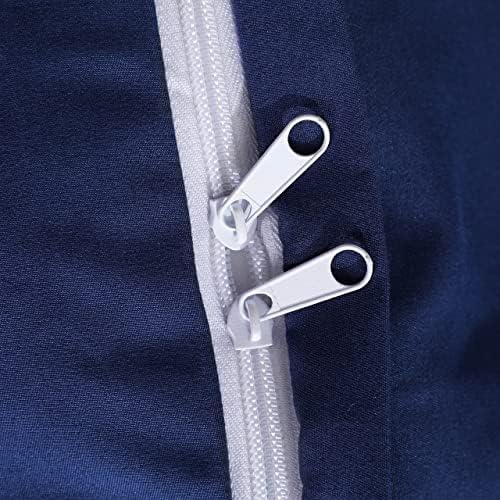 NTBAY Twin Duvet Cover Set with Pillow Shams Navy Blue