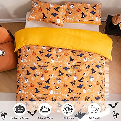 Luxudecor Halloween Duvet Cover Set Twin Size