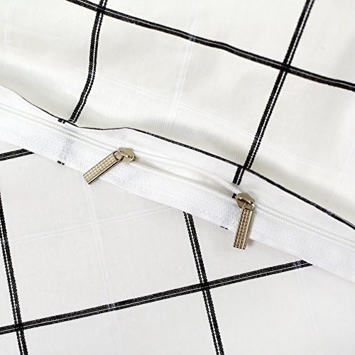 FADFAY Twin 3PCS Duvet Cover Set Cotton Lattice Check