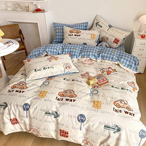 BlueBlue Kids Cartoon Duvet Cover Set Queen