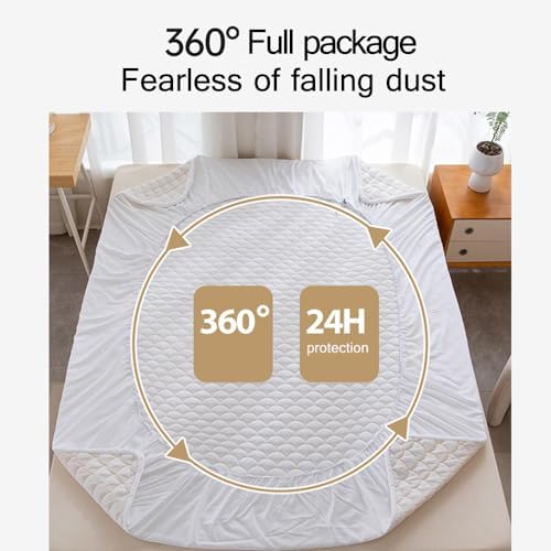 Raw Cotton Mattress Protector Pad with Quilted Design