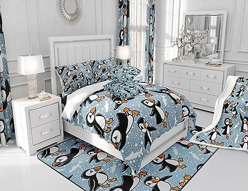 Cute Puffin Duvet Cover Set for Kids