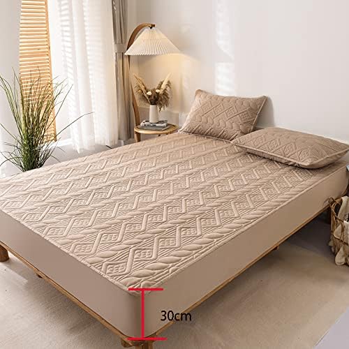 FCLDESHOP Dark Grey Mattress Protector 100x200cm
