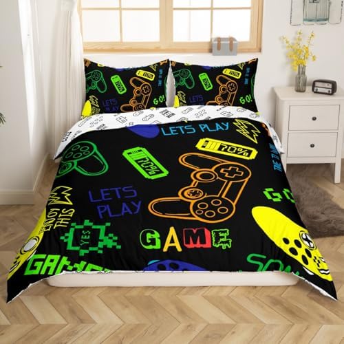 Feelyou Gamer Duvet Cover Set for Kids Boys
