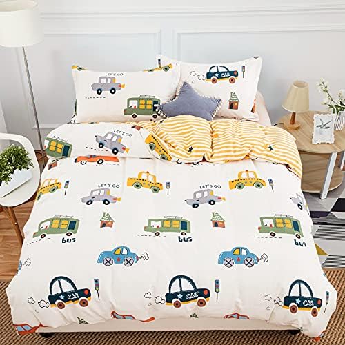 DJY Cartoon Car Duvet Cover Set Twin Size 1