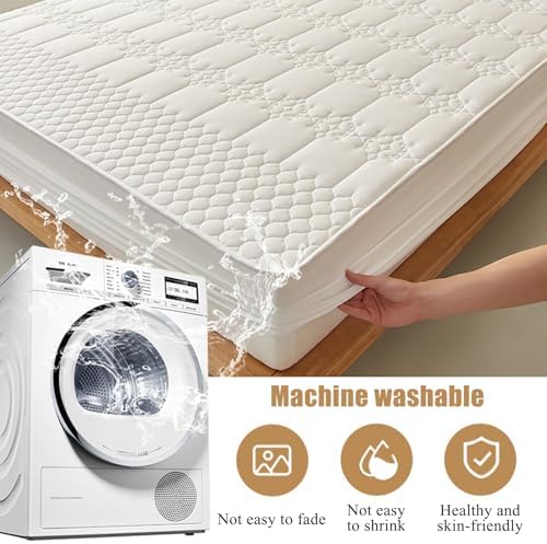 Pink Mattress Protector Pad with Elastic Band and Deep Pocket