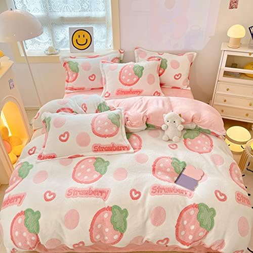MorroMorn Pink Duvet Cover Set Queen Kawaii