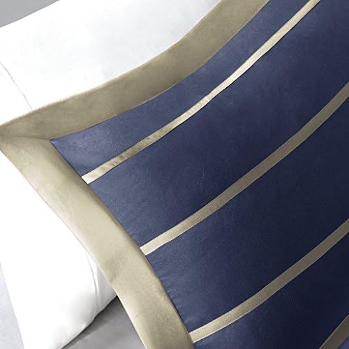Mi Zone Ashton Duvet Cover Set 4 Piece Khaki Navy
