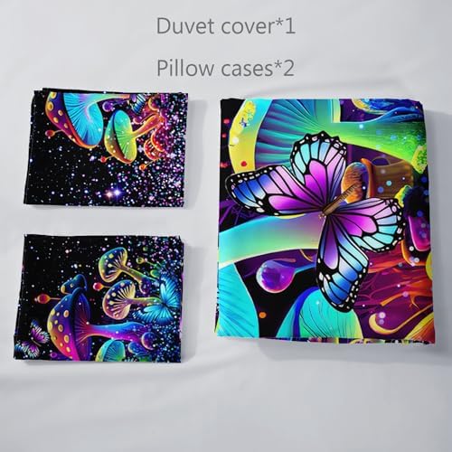 AILONEN Mushroom Duvet Cover Set 3 Piece