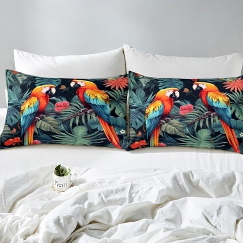Manfei Tropical Birds Duvet Cover Set
