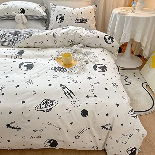 LIWHENHAO Cartoon Rocket Duvet Cover Set