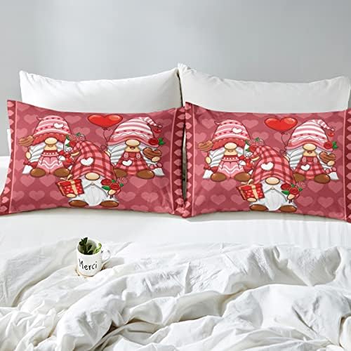 Manfei Cartoon Gnomes Duvet Cover Set Queen Size