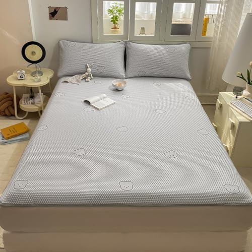 LDLCYCN Cooling Mattress Protector Pad 120x200cm 2pcs Queen Size