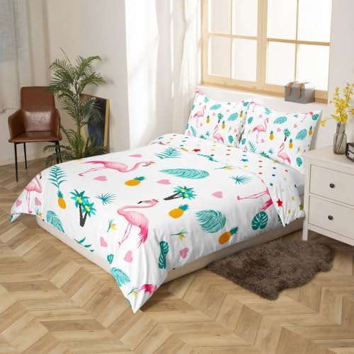Feelyou Flamingo Duvet Cover Set Twin Size