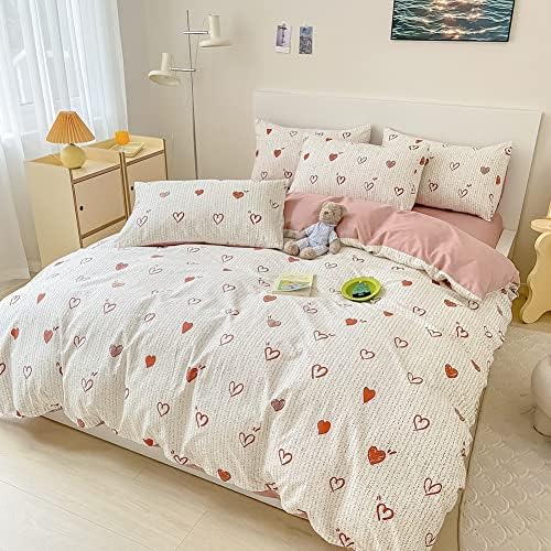 BlueBlue Heart Kids Duvet Cover Set Queen