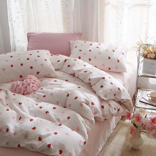 Nayoroom Heart Duvet Cover Set Queen Size