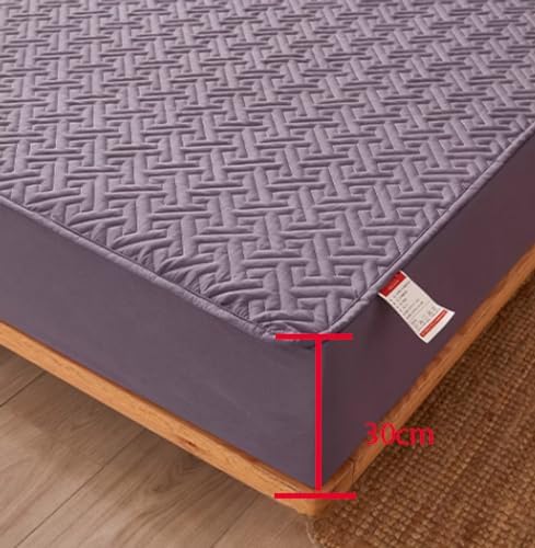 FCLDESHOP Pure Cotton Quilted Mattress Protector 180x220cm