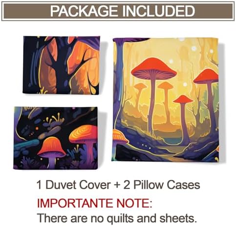 Mushroom Wonderland Duvet Cover Set Twin Size