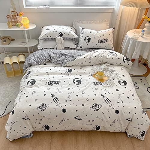 LIWHENHAO Cartoon Rocket Duvet Cover Set