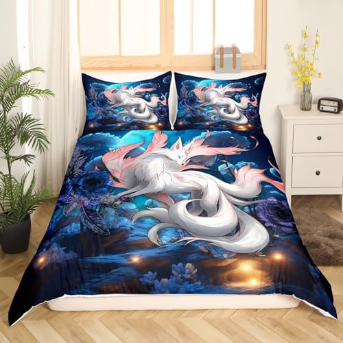 Feelyou Japanese Ukiyoe Floral Duvet Cover Set