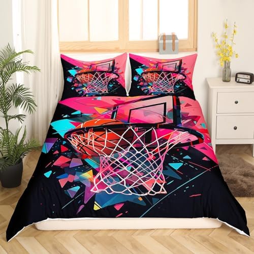 Erosebridal 3D Basketball Duvet Cover Set