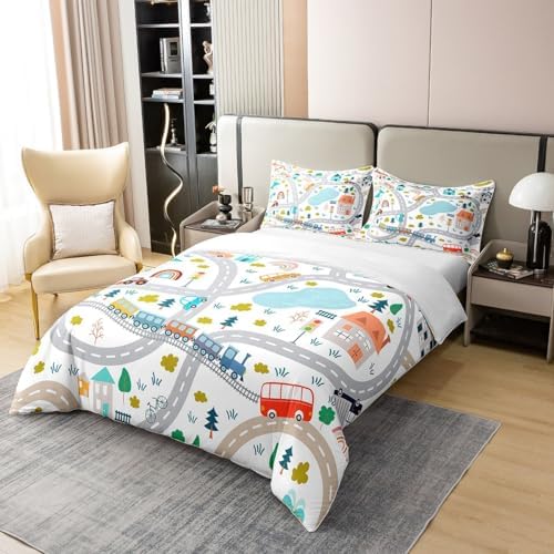 Erosebridal 100 Cotton Cartoon Cars Duvet Cover Set 1