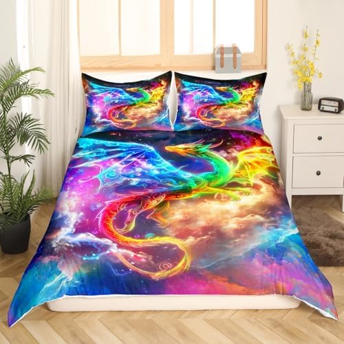 Feelyou Dragon Bedding Set Twin Size 3D Print Duvet Cover