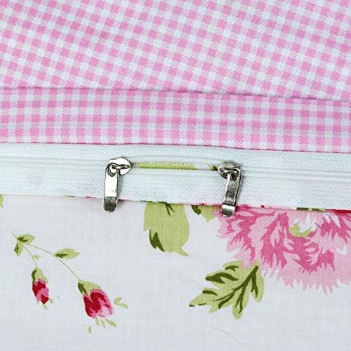 FADFAY Rose Floral Duvet Cover Set Queen Size 3pcs