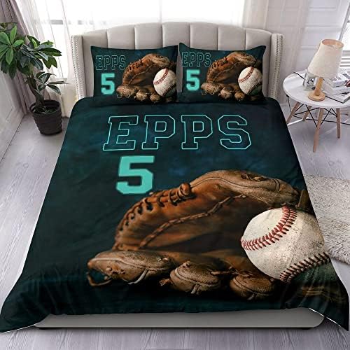 Personalized Baseball Duvet Cover Set for Kids