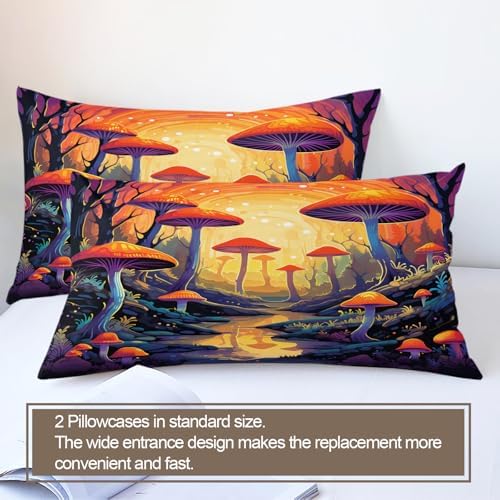 Mushroom Wonderland Duvet Cover Set Twin Size