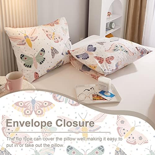 Ivellow Queen Duvet Cover Set 3Pcs 100 Cotton Butterfly Pattern
