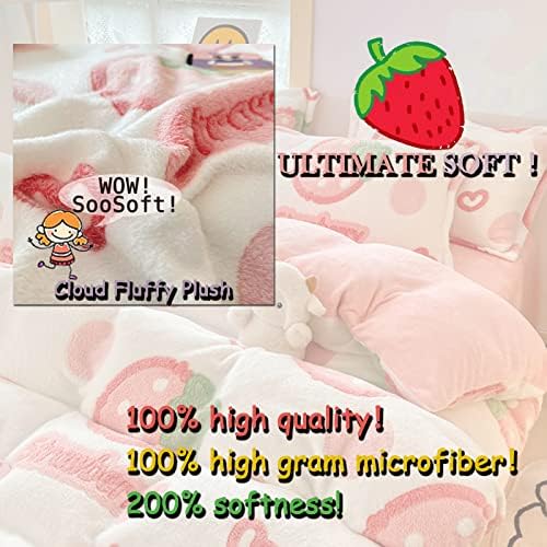 MorroMorn Pink Duvet Cover Set Queen Kawaii
