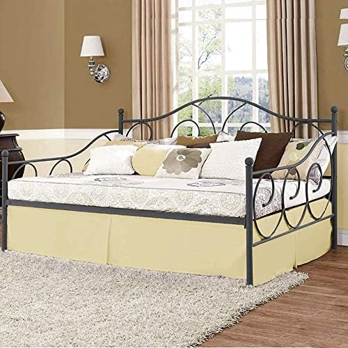 SL Supreme Linen Daybed Skirt Twin Size Ivory 12 Drop