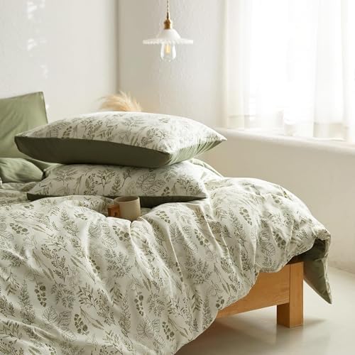 Bildenly Floral Duvet Cover Queen Size Reversible Set