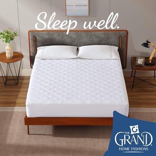 The Grand Hotel Collection Queen Mattress Pad - Thin Breathable and Easy to Clean