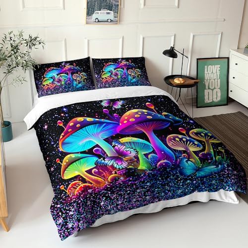AILONEN Mushroom Duvet Cover Set 3 Piece