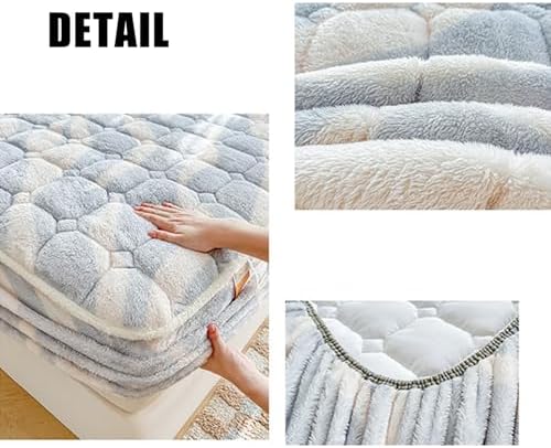 LDLCYCN Warm Mattress Cover Queen Size with Elastic Band