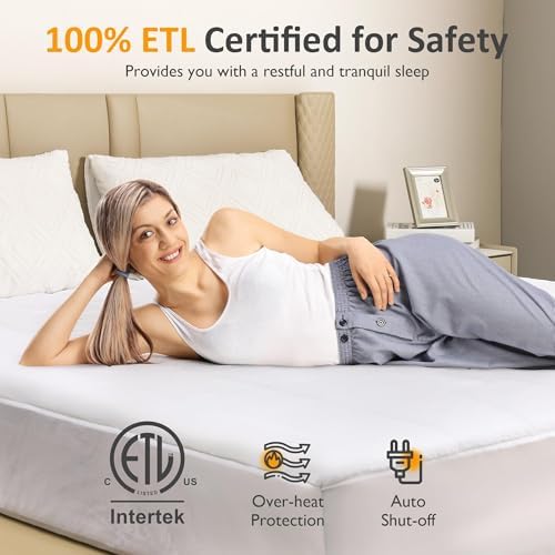 SUNVIVIPRO Electric Heated Mattress Pad King Size 78 x 80