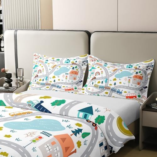 Erosebridal 100 Cotton Cartoon Cars Duvet Cover Set 1