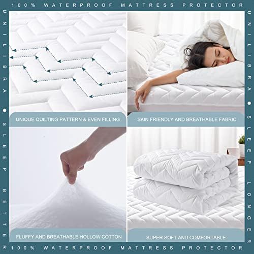 UNILIBRA Twin XL Waterproof Mattress Protector with Quilted Fill
